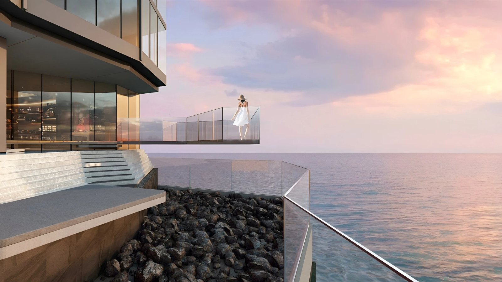 Arom Jomtien — стеклянная смотровая площадка над побережьем