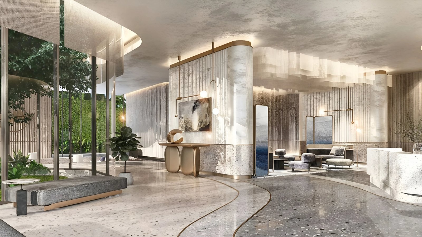 Arom Jomtien — интерьер лобби