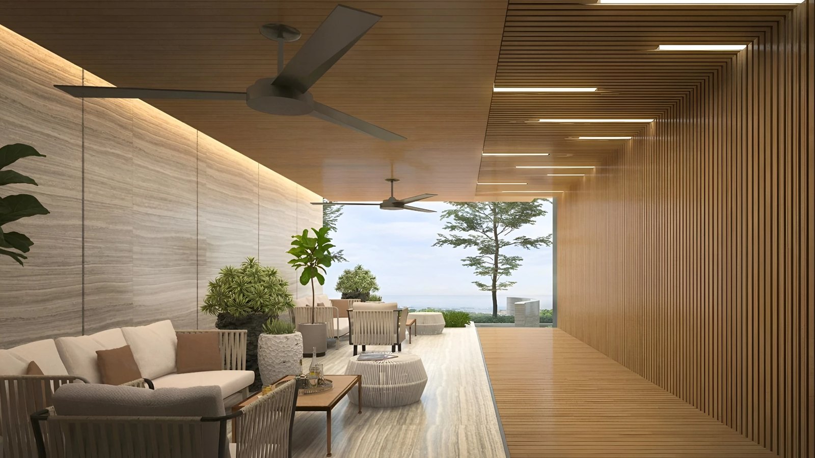 Arom Jomtien — крытая терраса-лаунж на крыше